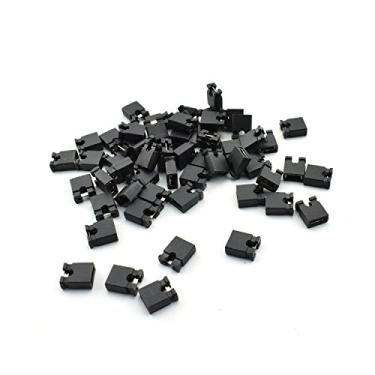 Imagem de ZYAMY 30 peças 2,54 mm Bonés de pulôver preto padrão placa de circuito jumper shunts curto-circuito conector blocos de pinos