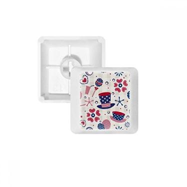 Imagem de OFFbb EUA Chapéu bebida do coração do amor de fogos artificiais festival de pbt nomes de teclas de teclado mecânico branco OEM não marcado imprimir