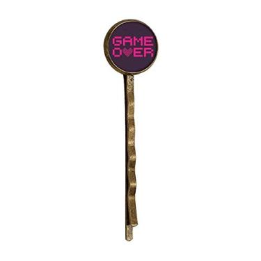 Imagem de Rosa Game Over Pixel Art Déco Presente Moda Retrô Metal Cabelos Grampo Headwear