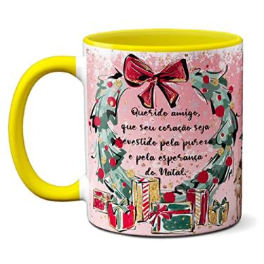 Imagem de Caneca Amigo Tenha Um Coração Puro E Esperançoso Do Natal (Amarela)