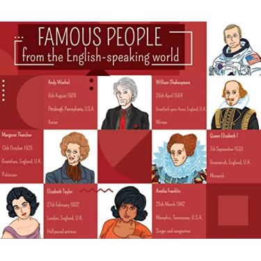 Imagem de Famous People from the English-speaking World. Gamebox mit 132 Karten + Download: Let's play in English. Gamebox mit 132 Karten + Download