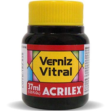 Imagem de Verniz Vitral, Acrilex 081400507, Vermelho Fogo, 37 ml, Pacote de 6
