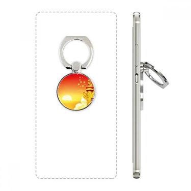 Imagem de Sun Star Ornamental Coluna Bandeira Anel Suporte de Telefone Suporte Ajustável