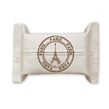 Imagem de Paris França Torre Eiffel Clássica Country City Suporte de capa de papel de tecido de algodão saco de linho