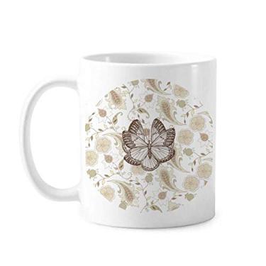 Imagem de Caneca de cerâmica simples rosa pálido com flores Caneca de cerâmica café porcelana