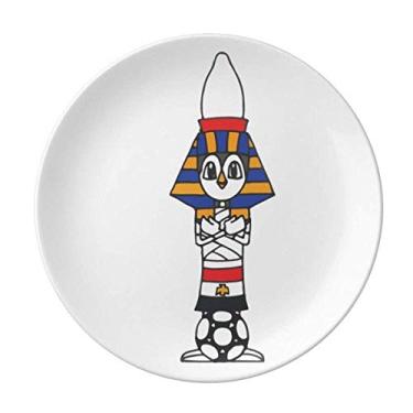 Imagem de Egypt Mummy Sphinx Placa de futebol decorativa de porcelana Salver Prato de jantar