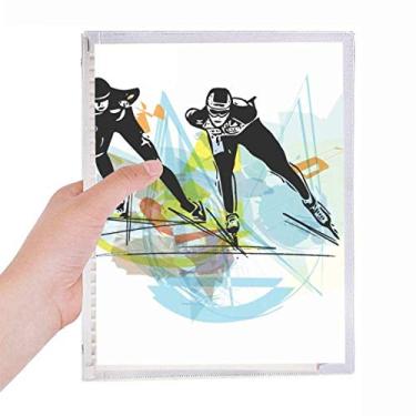 Imagem de Caderno esportivo de patinação rápida em aquarela com folhas soltas e diário recarregável