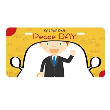 Imagem de DIYthinker Black Gentlemen England Placa de licença para decoração de carro Dia da Paz
