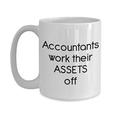 Imagem de Caneca de trocadilho de contabilidade - Contadores trabalham seus ativos - Caneca de café de cacau quente divertido - de Natal