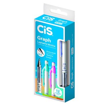 Imagem de Lapiseira Técnica, CIS, Graph 53.7700, Multicor, pacote de 12