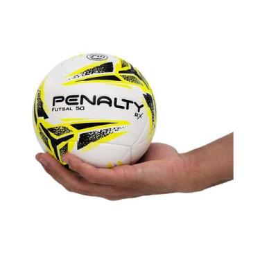 Imagem de Bola De Futsal Infantil Penalty Sub 7/9 Rx 50 Xxiii - Branco+Amarelo