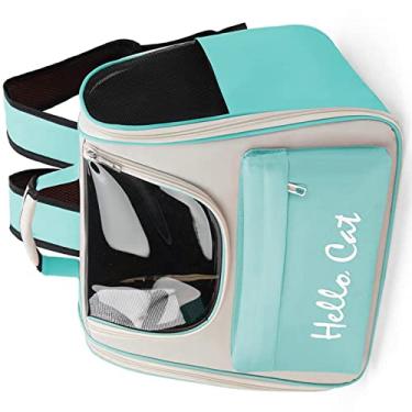 Imagem de Mochila para Transporte de Animais de Estimação, Alças Ajustáveis, à Prova d'água, Portátil, Respirável, para Cachorro, Com Alça para Viagem (Luz verde)