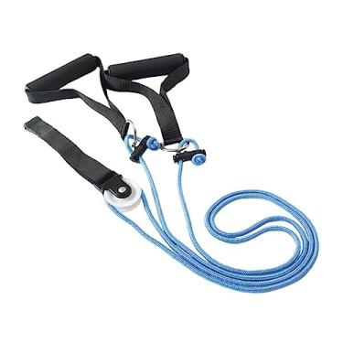 Imagem de Fancyes Polia de ombro sobre a porta Exercitador de braço Exercício de braço para construção muscular Equipamento de ginástica para casa, mulheres, homens, Azul