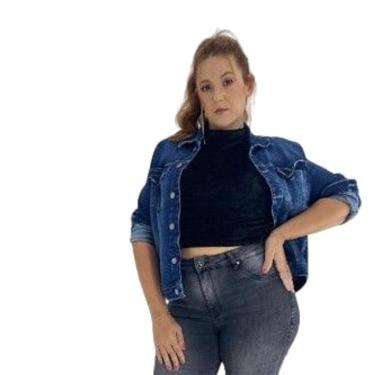 Imagem de Jaqueta Jeans Feminina Plus Size