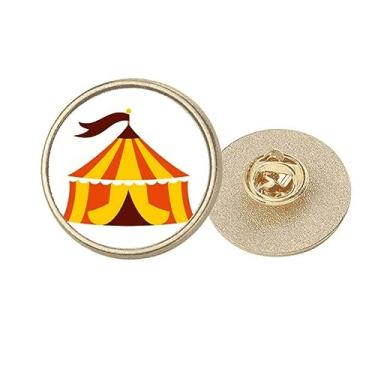 Imagem de Barraca de parque de diversões ilustração colorida metal redondo broche clipe dourado, Medium, não aplicar