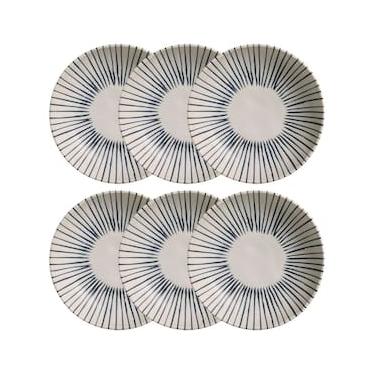 Imagem de Conjunto com 6 Pratos Fundos Porto Brasil Bio Elemento em Stoneware 22,5 cm – Cinza