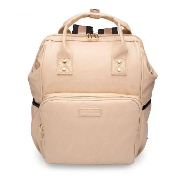 Imagem de Mochila Laptop Frame Creme E Dourado