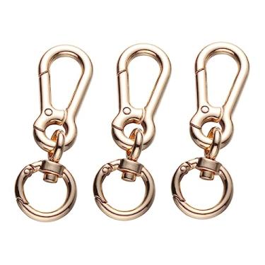 Imagem de BESTOYARD 3 Pecas Mosquetão Pequeno Fivela De Bolsa Mini Fivela De Suspensão De Mola Fivela De Estimação Clipes De Coleira De Ganchos De Mola Para Chaveiro Mosquetões Metal Fivela De Corda