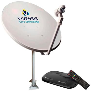 Imagem de Receptor de TV Vivensis VX10 TV SAT Full HD + Mini Antena Parabólica Vivensis 60 cm 5G
