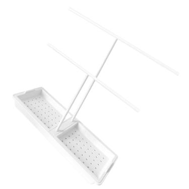 Imagem de Alipis Suporte de esponja de pia de cozinha cabide de pano de prato suporte de pano de prato suporte de pano de prato suporte de pano de prato branco