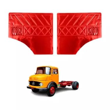 Imagem de PAR FORRO PORTA VERNIZ VERMELHO MB 1113 1313 1513 1519 1520 2013 2213 COM BOLSA