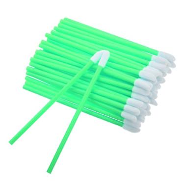 Imagem de Bettomshin Varinhas descartáveis de brilho de batom, pincéis labiais descartáveis, pincel labial de maquiagem, ferramenta aplicadora de varinhas de brilho labial de batom, com kits de maquiagem de cabeça de escova macia, cor verde, 50 peças