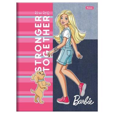 Imagem de Caderno Brochura 1/4 Capa Dura 80 Folhas Barbie Foroni - Foroni