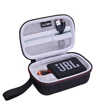 Imagem de LTGEM Capa compatível com alto-falante portátil JBL Go 3, preto + cinza
