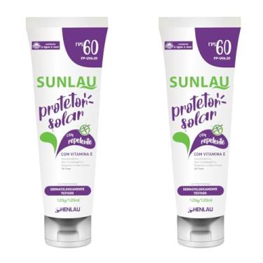 Imagem de Sunlau, Kit 2 Protetor Bloqueador Solar Repelente Sunlau 60 FPS UVA/UVB