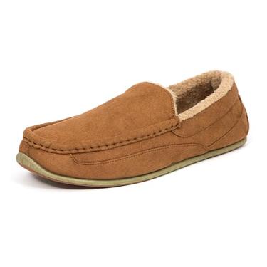 Imagem de Deer Stags Slipperooz Spun masculino para uso interno e externo S.U.P.R.O. Pantufa de mocassim aconchegante, Chestnut, 15