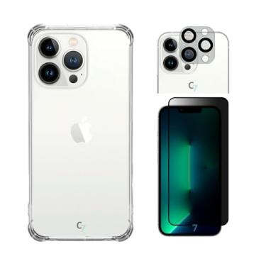 Imagem de Capa Capinha Anti Impacto para iPhone 13, 13 Pro, 13 Pro Max + Película Privacidade 3d 9d + Película de Câmera - (C7) (iPhone 13 Pro (6.1))