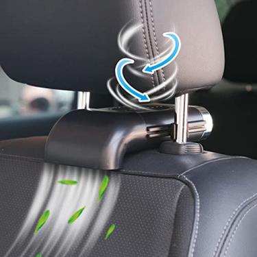 Imagem de CYDZSW Ventilador de clipe de assento de carro de 12 V, ventilador portátil de 12 volts para bebê, ventilador alimentado por USB para assento frontal para trailer (preto)