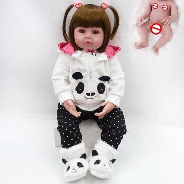 Imagem de Boneca Bebê Reborn 48cm Eva Panda Lançamento - Real Baby Dolls