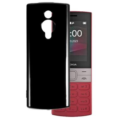 Imagem de MILEGOO Capa de telefone ultrafina para Nokia 150 4G 2023, pudim de gel de silicone macio de 2,4 polegadas (preto)