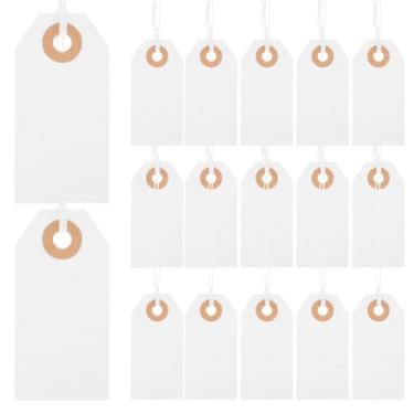 Imagem de OHPHCALL Etiquetas De Preços Com Corda 200 Peças Etiquetas Brancas Em Branco Para Presentes Etiquetas De Papel Graváveis Etiqueta ção De Preços Joias Roupas Etiquetas De Exibição