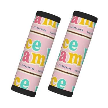 Imagem de Xiso Ver 2 peças de neoprene envoltório de alça de bagagem para mala identificadores de bagagem envoltórios de bolsa de viagem para bagagem mala de viagem bolsa de viagem capa de carrinho acessórios