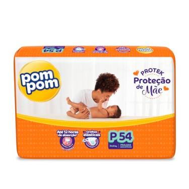 Imagem de Fralda Pom Pom Protek Proteção de Mãe Mega P 54 Unidades