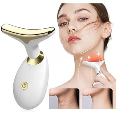 Imagem de Massageador Facial Redutor de Papadas, Rugas, Pescoço e Rosto, Ferramenta de Esculpir o Rosto, Dispositivo de Beleza com Modos Vibração para Rejuvenescimento da Pele