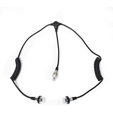 Imagem de Seafrogs Capa de câmera à prova d'água Linha de conexão de luz flash 1 a 2 1,7 m cabo condutor de relâmpago síncrono de 5 pinos linha de fibra óptica para fotografia de mergulho para Sony, Canon,