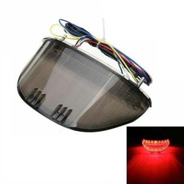 Imagem de HARIFOGER Lanterna traseira LED quadriciclo defumado 12V luz de freio de motocicleta com setas LED compatível com Honda CBR600RR 2003-2006 2004-2007 CBR1000RR