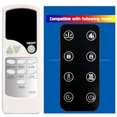 Imagem de XINJISHIMIN Controle remoto de substituição para lareira elétrica Kentsky X42WMEF1BLK X42WMEF1WHT X50WMEF1BLK X50WMEF1WHT X60WMEF1BLK X60WMEF1WHT X72WMEF1BLK X72WMEF1WHT X78WMEF1BLK X78WMEF1BLK