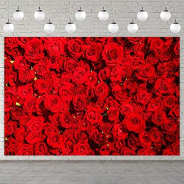 Imagem de Faixa de rosa vermelha, romântica, floral, flores, tema de decoração para mulheres, meninas, princesas, rainhas, dia dos namorados, casamento, chá de panela, aniversário, lembrancinhas de festa de