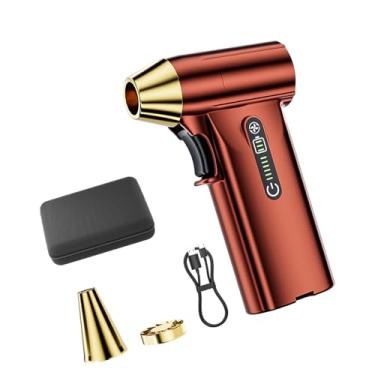 Imagem de Ventilador de mão de resfriamento de espanador de ar elétrico, leve, soprador de ar comprimido, portátil, para assentos de carro, escritório, casa, Vermelho