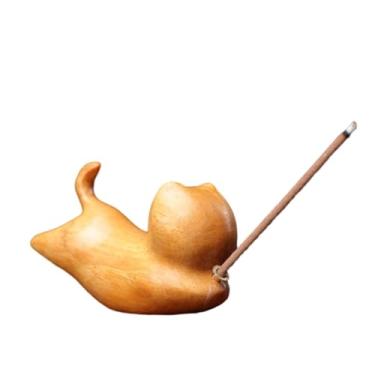 Imagem de Jum Enfeites de mesa com inserção de incenso para gatos criativos para sala de casa, incensário, inserção, 2-5,5 x 2 x 4 cm