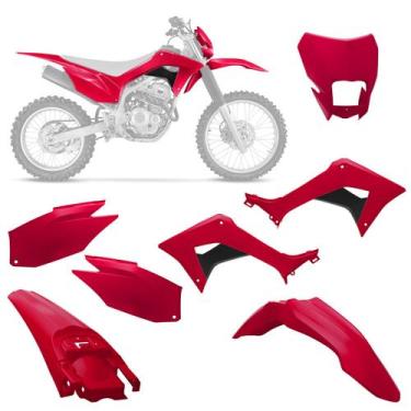 Imagem de Kit Carenagem Pro Tork 5 Peças Crf 250f 2019, VERMELHO, Único