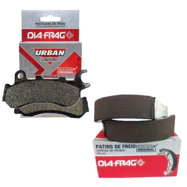 Imagem de Kit Pastilhas e Lonas de Freio Cg 160 Titan 2018-2023 Combi Brake Diaf
