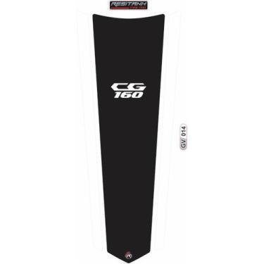 Imagem de Adesivo Faixa ( Gravata ) Titan Cg 160 Resinado - Preto/bran - Resitan