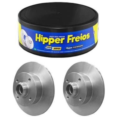 Imagem de Par Disco Freio Golf 95 a 98 Traseiro Sólido Com Cubo Hipper Freios