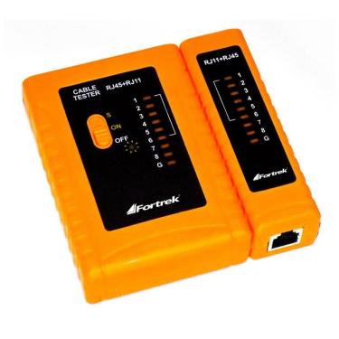 Imagem de Testador De Cabos Lan RJ-45 e RJ-11 Fortrek TCF101