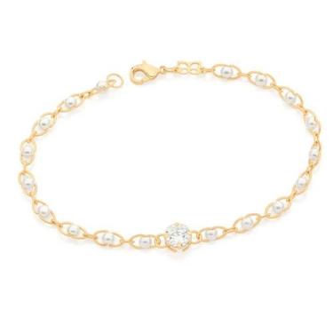 Imagem de Pulseira banhado ouro 3x 24k 18k e 22k ou prata 925 feminina com pinge